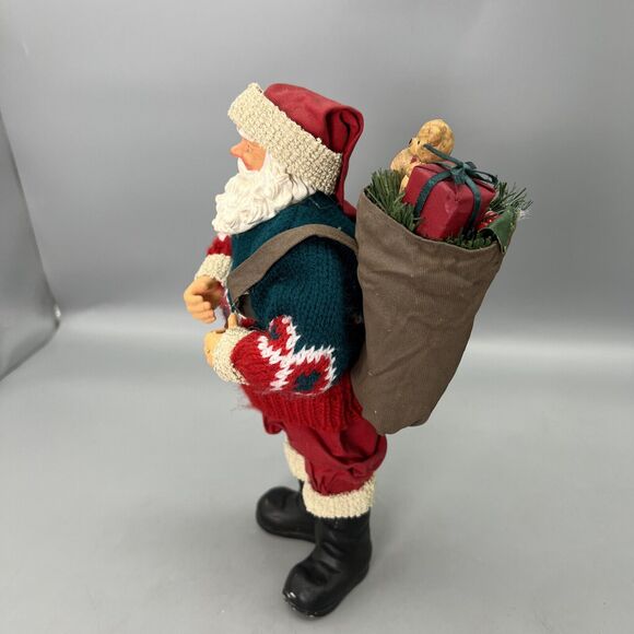 Vintage Santa Collectible World Bazaars Santa with Toy Sack 80525 #6 - Picture 8 of 16